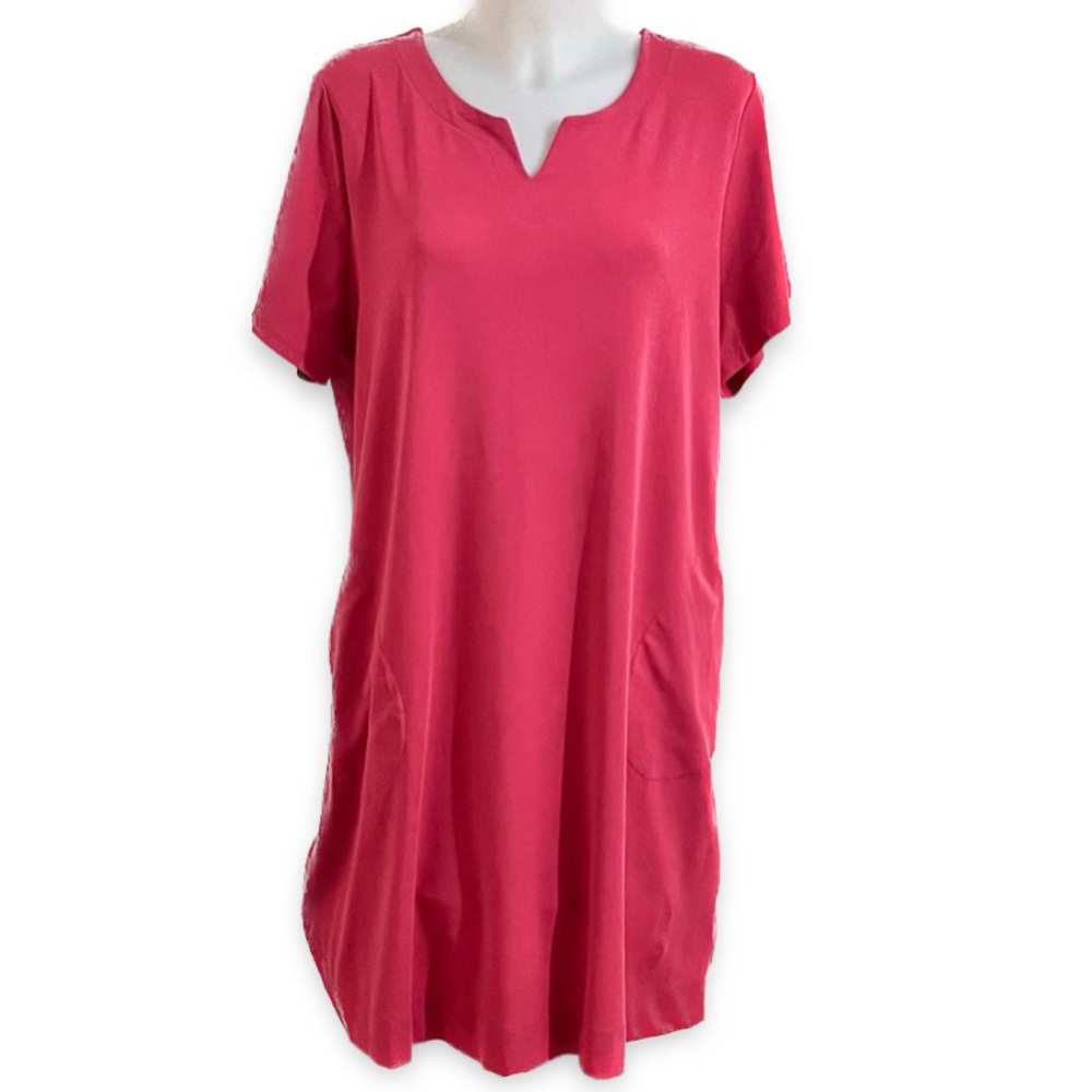 Ellen Tracy Pink Short Sleeve Dress